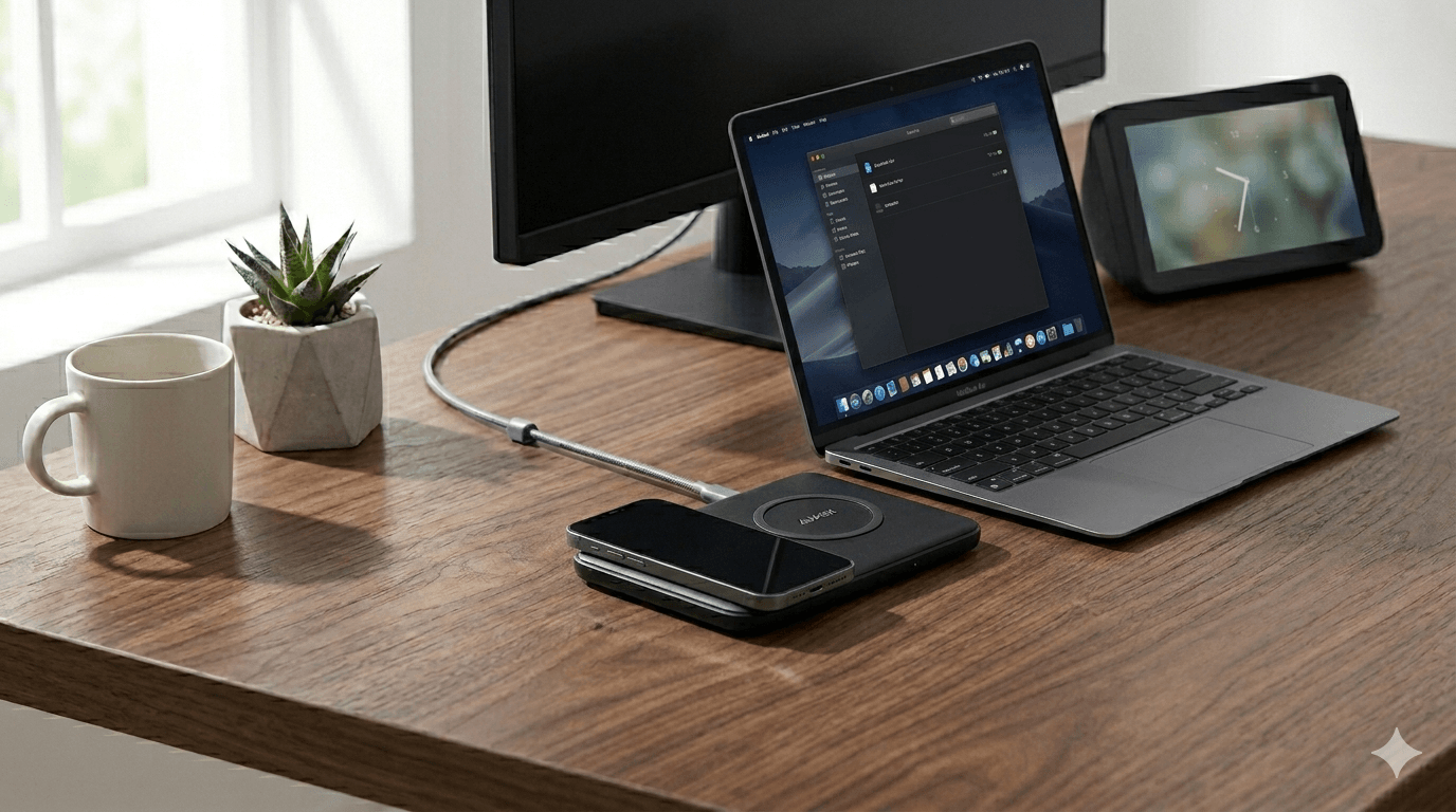 anker powerwave 10 pad desk aesthetics 1,000円台の投資でデスクを整える。Anker PowerWave 10 Padが教える「定位置」の美学